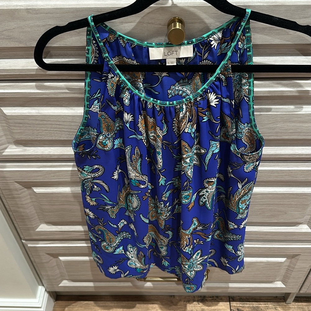 Floral Paisley Blue Women's Top